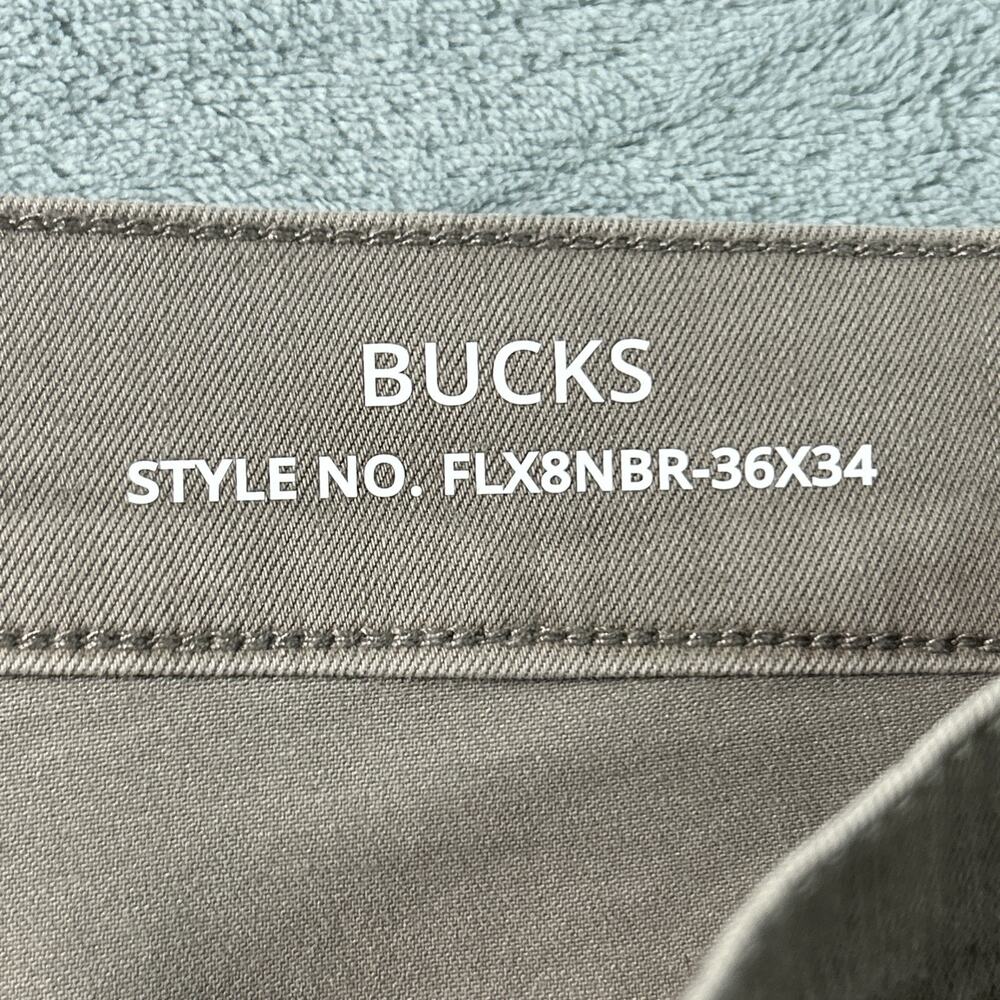 Mugsy Bucks Pants Mens 36x34 Professional Office Belmonts Straight Fit FLX8NBR - Picture 5 of 13